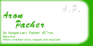 aron pacher business card